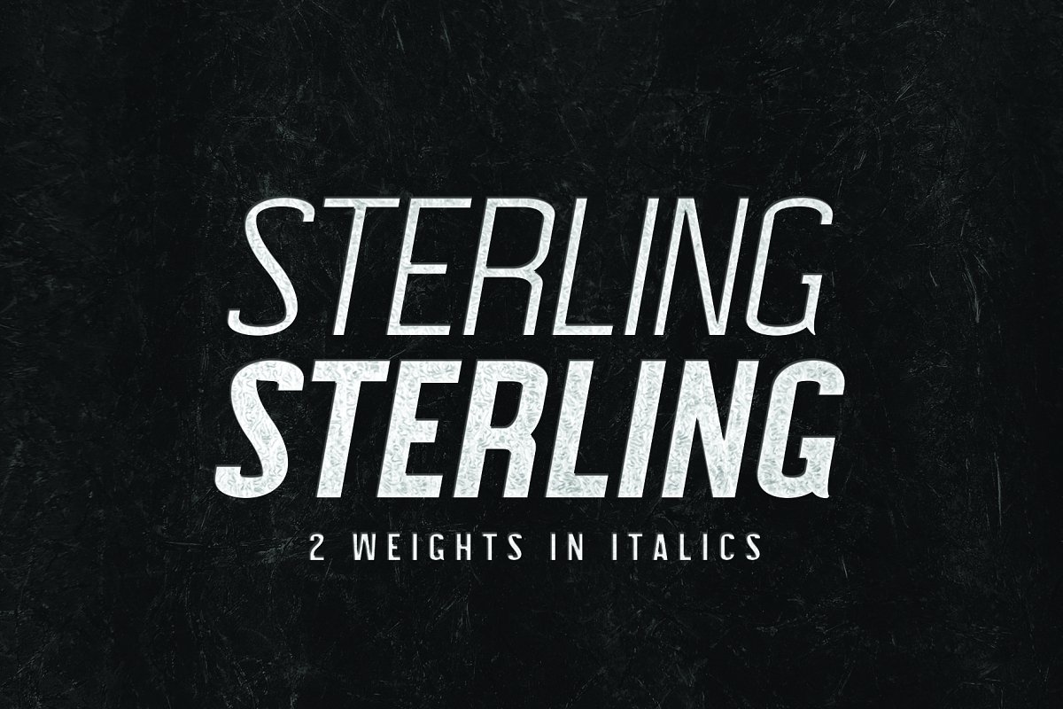 Sterling bold italic Font preview